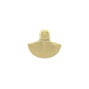 Mini ciondolo semicerchio testurizzato 9x10.5 mm - Dorato con oro finox1