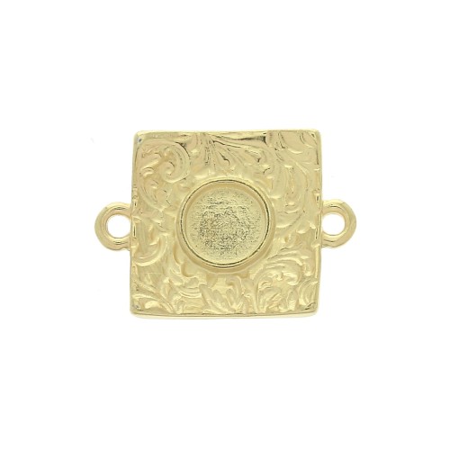 Distanziatore quadrato 19x14 mm per resina - Dorato con oro fino x1