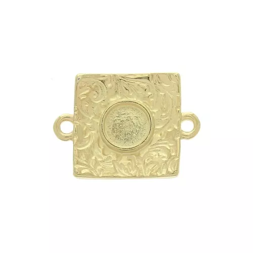 Distanziatore quadrato 19x14 mm per resina - Dorato con oro fino x1