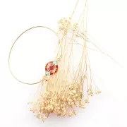 Distanziatore rombo azulejos con resina epoxy 27x15 mm - Dorato con oro fino - Grigio - Nero x1