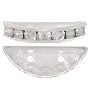 Rondella Mezza-Luna mm. 20x9 argentata Crystal  x1