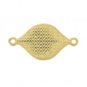 Distanziatore rombo azulejos con resina epoxy 27x15 mm - Dorato con oro fino - Bordeaux x1