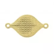 Distanziatore rombo azulejos con resina epoxy 27x15 mm - Dorato con oro fino - Bordeaux x1