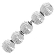 Perle rotonde Striate 6 mm - Argento 925 x10