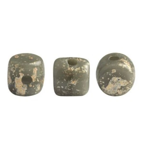 Minos® di Puca® 2.5x3 mm Opaque Dark Grey Gold Splash x5g