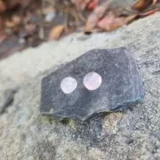 Cabochon tondo mm.  8 Quartzo Rosa