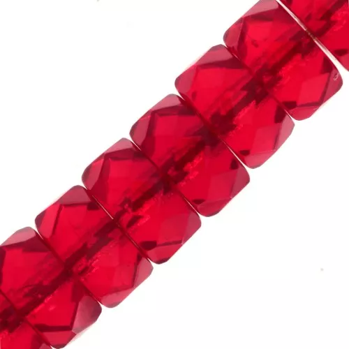 Perle sfaccettate Heishi 6x3 mm - Light Siam x25