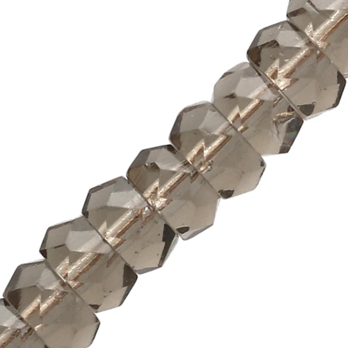 Perle sfaccettate Heishi 6x3 mm - Black Diamond x25