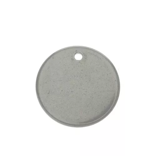 Ciondolo rotondo liscio incisibile 16 mm spessore 1 mm Acciaio inox x1