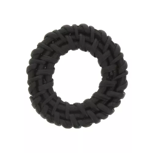 Pendente - anello in Rattan 40 mm - Nero Mat x1