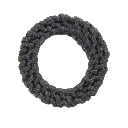 Pendente - anello in Rattan 45 mm - Nero effetto perla x1
