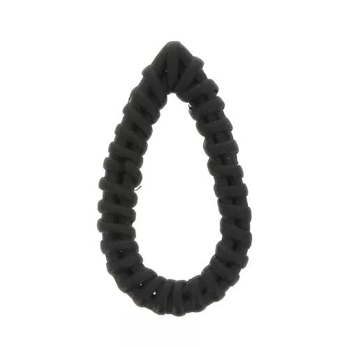 Goccia in Rattan 50x30 mm - Nero Mat x1