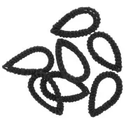 Goccia in Rattan 50x30 mm - Nero Mat x1