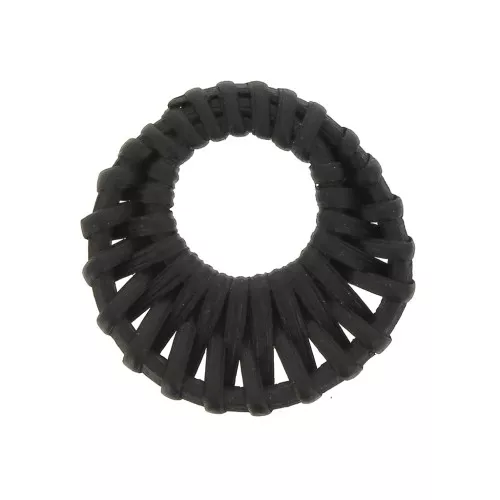 Donuts rotondo in Rattan 40 mm - Nero Mat x1