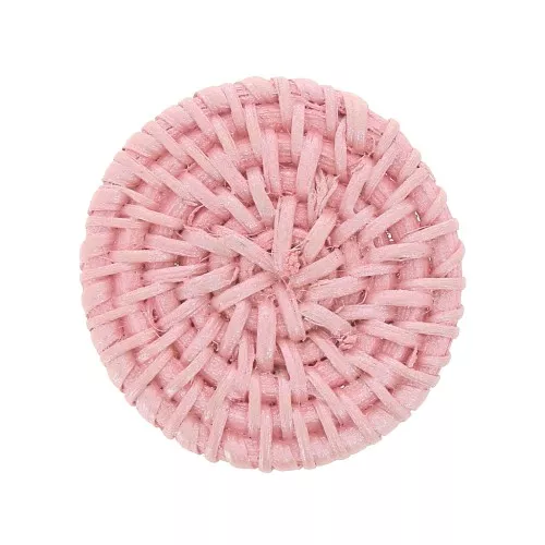 Disco in Rattan 42 mm - Rosa chiaro effetto perla x1