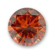 Cabochon Zirconio cubico tondi mm. 3 Orange x10