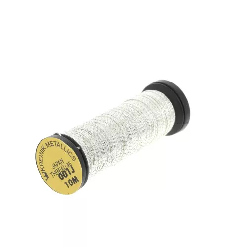 Filo laminato Kreinik giapponese per il ricamo d'oro - 5 - Silver (001J) x10m