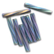 Bugles Twist Miyuki 12 mm TW2012-0401FR -  Black Mat AB x10g