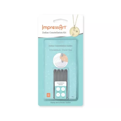 Kit ImpressArt - 4 punzoni e adesivi per Costellazioni dello Zodiaco