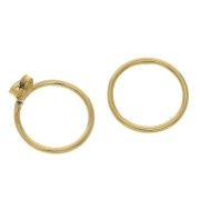Orecchini design cerchio decorativo in zamac 19.5 mm - Dorato con oro fino x2|raw }}