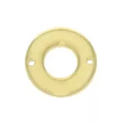 Distanziatore rotondo 2 fori 18 mm in zamac - Dorato con oro fino x1
