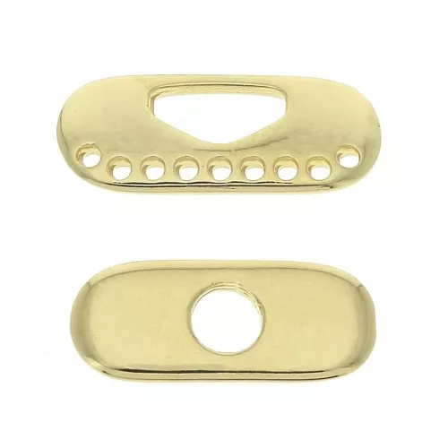 Chiusura per bracciale multifila e collana 21x9 mm en zamac - Dorato con oro fino x1