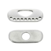 Chiusura per bracciale multifila e collana 21x9 mm in zamac - placcatura argento fino anticato x1