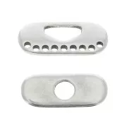 Chiusura per bracciale multifila e collana 21x9 mm in zamac - placcatura argento fino anticato x1