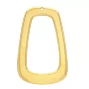 Pendente trapezio in zamac 46x28 mm - Dorato con oro fino x1