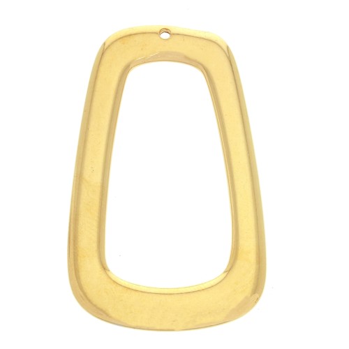 Pendente trapezio in zamac 46x28 mm - Dorato con oro fino x1