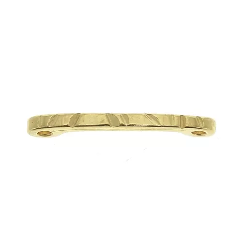 Distanziatore barra lavorato 2 fori 20x4 mm in zamac - Dorato con oro fino con oro fino x1