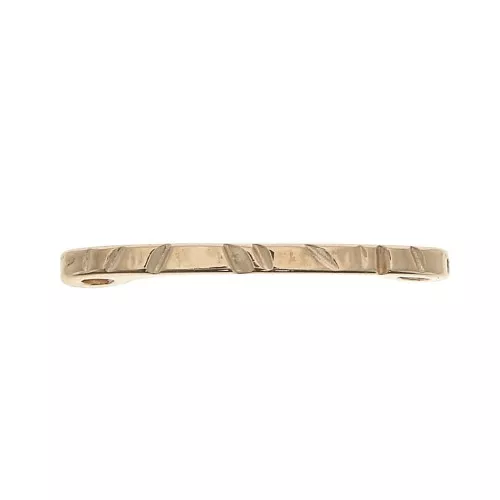 Distanziatore barra lavorato 2 fori 20x4 mm in zamac - Oro rose x1