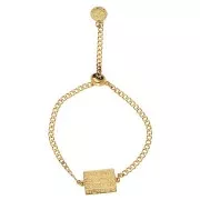 Stopper Bead attacco ciondolo 10 mm con un foro di 3 mm - Dorato con oro fino x1