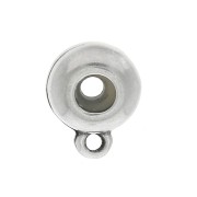 Stopper Bead attacco ciondolo 10 mm con un foro di 3 mm -placcatura argento fino anticato x1