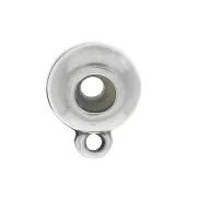 Stopper Bead attacco ciondolo 10 mm con un foro di 3 mm -placcatura argento fino anticato x1