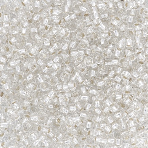 Perla Preciosa 11/0 da 2 mm - Crystal Silver Lined x20 g