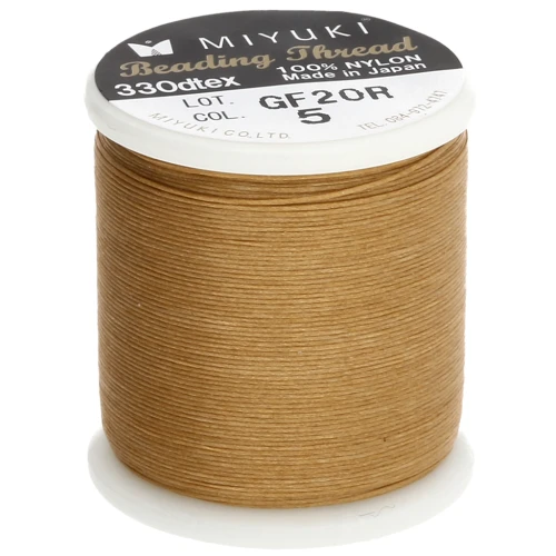 Miyuki Nylon Beading thread B 0.25 mm Gold x50 m