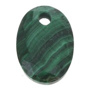 Pendente ovale sfaccettato 14x10 mm Pietra Gemma - Malachite x1