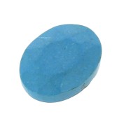 Cabochon ovale sfaccettato 8x6 mm Imitazione Turchese x1
