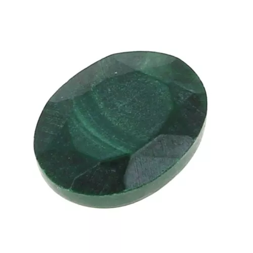 Cabochon ovale sfaccettato 8x6 mm Malachite x1