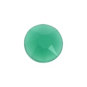 Cabochon rotondo sfaccettato 6mm Agata verde x1