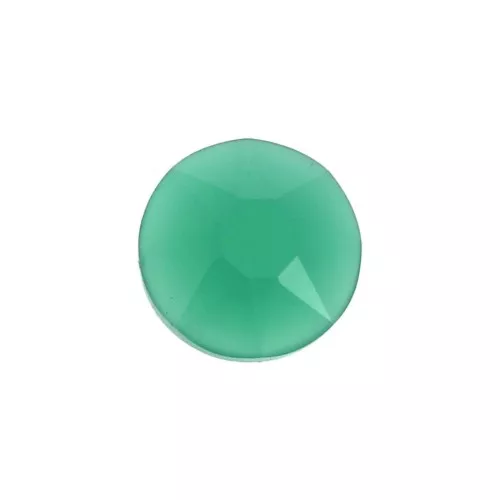 Cabochon rotondo sfaccettato 6mm Agata verde x1