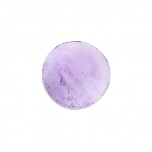 Cabochon rotondo sfaccettato 6mm Amethyste x1