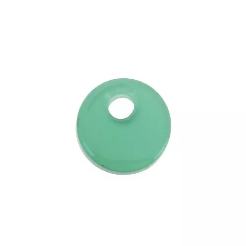Paillette rotondo 6 mm Pietra Gemma - Agata verde x1