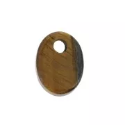 Paillette ovale 8x6 mm Pietra Gemma - Occhio di tigre x1