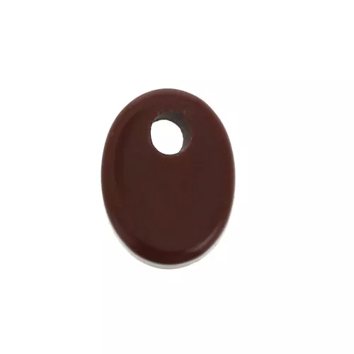 Paillette ovale 8x6 mm Pietra Gemma - Jaspe Rossa x1