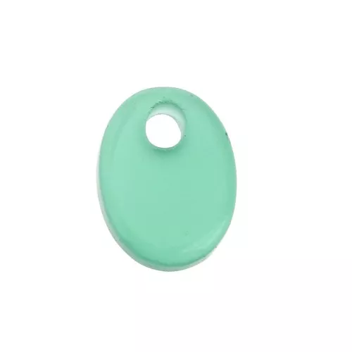 Paillette ovale 8x6 mm Pietra Gemma - Agata verde x1