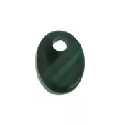Paillette ovale 8x6 mm Pietra Gemma - Malachite x1