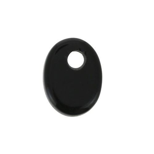 Paillette ovale 8x6 mm Pietra Gemma - Black Onyx x1