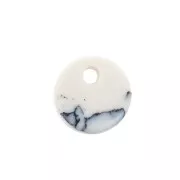 Paillette rotondo 8 mm Pietra Gemma - Howlite x1